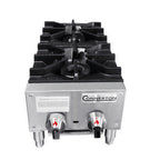 Thumbnail image #2 for Connerton CHP-212 Countertop Gas Hotplate, 2 Burners, Stainless Steel Body, 12"W x 27"D