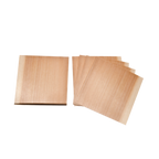 Thumbnail image #1 for Korin Inc IMP-24003-50 Cedar Wood Cooking Sheet, 6 x 6 in, Square
