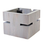 Thumbnail image #1 for Steelite DW Haber, Fusion DWFB66WDGW Square Wood Buffet Riser, Gray, 6"W x 6"D x 6"H