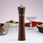Thumbnail image #2 for Chef Specialties Professional Series Pueblo 11882 11-Inch Cafe Brown Wood Salt Mill with Stainless Steel Accent