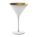 Thumbnail image #1 for Global Tableware Collective Stolzle, Glisten Z1400025EL019 Martini Glass, 8-1/2 oz., Matte White & Gold Case of 2 Dozen