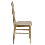 Thumbnail image #2 for Flash Furniture Hercules - Premium LE-GOLD-GG Gold Polycarbonate Stackable Chiavari Chair, Ladder Back