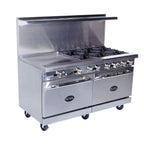 Thumbnail image #1 for Royal Range of California Royal Series RR-6G24 60-Inch Commercial Gas Range with 6 Open Burners, 24-Inch Griddle & Two Standard Ovens