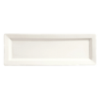 Thumbnail image #1 for Libbey Slate SL-22 Rectangular Porcelain Plate, 16 x 5-1/2 in, Ultra Bright White