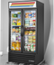 Thumbnail image #5 for True Two-Section Glass Door Merchandiser Refrigerator with 8 Shelves