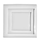 Thumbnail image #1 for Tableware Solutions USA William Fine Bone BCMX.02.14 Square Bone China Plate, 5-1/2-inch, Curved Edge Case of 8