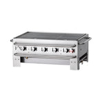 Thumbnail image #1 for Crown Verity Mobile Cooking CV-PCB-36 Portable LP Gas Charbroiler, 42 in, 5 Burners, Stainless Steel