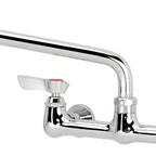 Thumbnail image #4 for Krowne Silver Series 12-810L Backsplash-Mount Commercial Faucet, 8-Inch Centers, 10-Inch Swing/Swivel Spout, Ceramic Valve, Low Lead Case of 12