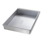 Thumbnail image #1 for Chicago Metallic Bakeware AMERICOAT® ePlus, USA PAN® 21100 Rectangular Cake Pan, 9-9/16 x 13-9/16 x 2-1/4 in, Aluminized Steel Case of 6