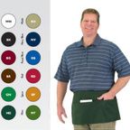 Thumbnail image #1 for Chef Revival 605WAFH-BK Front-of-the-House Waist Apron, Black, 24" x 12", Poly-Cotton, 3 Pockets