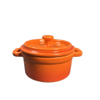 Thumbnail image #1 for Vertex China Elements E-CP4-P Porcelain Casserole Dish, 6 oz., 4-inch Round, with Cover Case of 3 Dozen