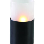 Thumbnail image #2 for Sterno Vintage Charm 85338 Frosted Glass Globe Cylinder Candle Accessory, 5" H x 2-1/2" Diameter