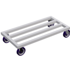 Thumbnail image #1 for Lockwood Manufacturing MDR-1848-5 Mobile Aluminum Dunnage Rack, 1 Tier, 18 x 48 x 8 in, 1000 lb Capacity