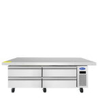 Thumbnail image #1 for Atosa MGF8464GR Chef Base Freezer, 76-inch W, 4 Drawers, Stainless Steel