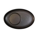 Thumbnail image #1 for Vertex China Orbit OR-2 Oval Porcelain Saucer, 7-1/4 x 4-7/8 in, Matte Black Case of 3 Dozen