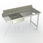 Thumbnail image #1 for AERO Manufacturing Aerospec 2SD-R-144 Soiled Dish Table, Straight, 144"W, Right-to-Left, 14-Gauge 304 Stainless Steel, 10"H Splash