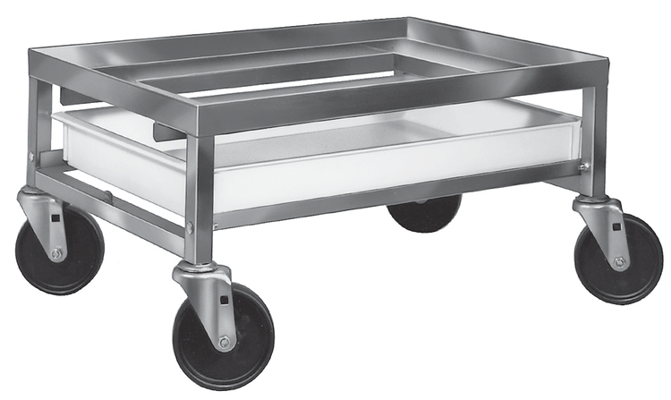 Product image #6 for Stainless Steel Poultry Crate Dolly with Drip Pan and 5-Inch Swivel Casters