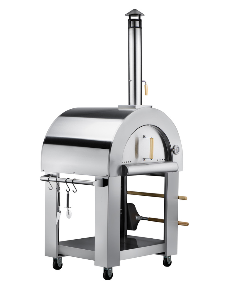 Product image #6 for KoolMore Residential Outdoor Wood-Fired Pizza Oven, 32 Inch Wide, Stainless Steel