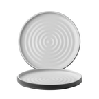 Thumbnail image #1 for Cardinal Geode Charcoal By Chef & Sommelier FP134 Round Charcoal Stoneware Plate, 8-1/2 Inch 1 Dozen