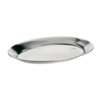 Thumbnail image #1 for Browne USA Foodservice 5811562 Oval Steak Platter, Stamped Aluminum, 8" x 11-1/2", Mirror Finish