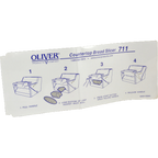 Thumbnail image #1 for AllPoints Foodservice Parts & Supplies 5201043 Bread Slicer Name Plate