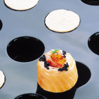 Thumbnail image #1 for Matfer Bourgeat Flexipan 336040 Mini-Cylinder Silicone Baking Mold, 54 Compartments, 1/2 oz., 1-1/2" Dia. x 1/2"H, 23-3/4"L x 15-3/4"W