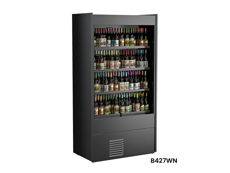 Product image #5 for Allure Self-Service Self-Contained Refrigerated Wine Case, Black, 44-3/4 Inch W x 24-3/8 Inch D x 84-3/4 Inch H