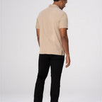 Thumbnail image #2 for Chef Works SBU01-KHA-L Men's Khaki Short-Sleeve Work Shirt, Snap Front, Mesh Back, Large