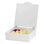 Thumbnail image #2 for Cal-Mil Cater Choice 1393HL Clear Polycarbonate Square Lid, 10" x 11", Memory Hinge and Curved Handle Case of 3