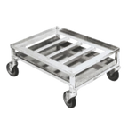 Thumbnail image #1 for SPG International Kelmax 4H1575 Chicken Dolly for Wet Food Carriers, Aluminum Platform, Removable Drip Pan, 5-Inch Swivel Casters, 500-lb Capacity