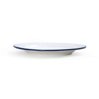 Thumbnail image #2 for Mikasa Hospitality (Lifetime Brands, Inc.) Bistro 5256481 7" Round Vitrified Porcelain Plate, Wide Rim, White with Blue Band Case of 36