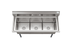 Thumbnail image #7 for KoolMore 51-Inch 3-Compartment Stainless Steel Commercial Sink with Backsplash and Legs