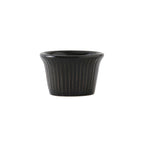 Thumbnail image #1 for Tuxton China DuraTux®© BBX-0152 Ceramic Black Fluted Ramekin, 1-1/2 oz., 2-1/4" Diameter x 1-1/2"H Case of 4 Dozen