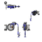 Thumbnail image #1 for T&S Brass B-7212-01-STB Open Epoxy-Coated Steel Retractable Hose Reel, 3/8-Inch x 15-Foot Hose, Table Leg Swing Bracket