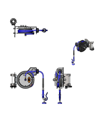 Open Epoxy-Coated Steel Retractable Hose Reel with 3/8 Inch x 15 Foot Hose and Table Leg Swing Bracket