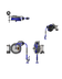 Thumbnail image #1 for Open Epoxy-Coated Steel Retractable Hose Reel with 3/8 Inch x 15 Foot Hose and Table Leg Swing Bracket