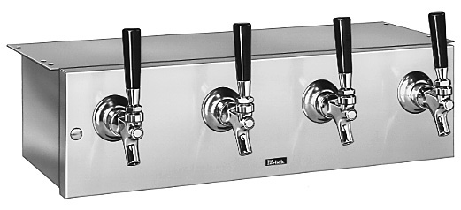 Product image #6 for Perlick 4040A4B 13-Inch Spacesaver Underbar Glycol-Cooled Draft Beer Dispensing Head, 4 Faucets
