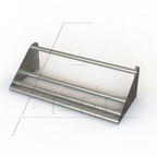 Thumbnail image #1 for AERO Manufacturing 3STW-2122 Wall-Mounted Tubular Stainless Steel Slant Wall Shelf