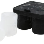 Thumbnail image #1 for TableCraft Products Cash & Carry BSST Silicone Ice Shot Glass Mold, Makes 4 1 oz Shot Glasses, Black, Dishwasher Safe Case of 6