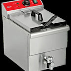 Thumbnail image #2 for BakeMax BMFE010 Single Mini Countertop Electric Fryer, 6-Liter, Stainless Steel, Thermostatic, 208V