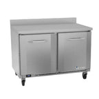 Thumbnail image #1 for Victory Refrigeration VWR48HC 48" 2-Door Worktop Refrigerator, Stainless Steel, Rear-Mounted Self-Contained Refrigeration