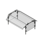 Thumbnail image #1 for Dinex DXD3180P 3-Well Single-Sided Sneeze Guard, 47-7/8"W x 37-9/11"D x 22"H, Adjustable, Top Shelf