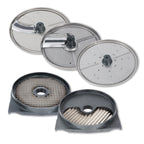 Thumbnail image #1 for Sammic 1010481 Vegetable Processor 5-Disc Package, 4mm/10mm Slicing, 4mm/7mm Shredding, 10mm Dicing Grid with Storage Holder