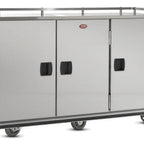 Thumbnail image #1 for FWE ETC-18 Mobile Stainless Steel Non-Insulated Patient Tray Cart, 18-Tray, 3-Section