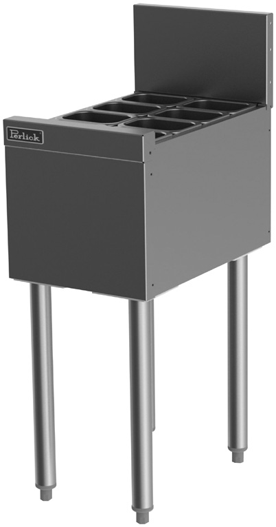 Product image #5 for Top Shelf TS Series Modular Insulated Underbar Bottle Storage Bin, Open Chest, with 8 Condiment Cups, 12 Inch W x 18-9/16 Inch D