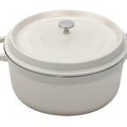 Thumbnail image #1 for G.E.T. Heiss CA-006-AWH/BK/CC Induction Dutch Oven, 6-1/2 qt, Cast Aluminum, with Lid