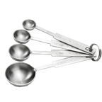 Thumbnail image #1 for TableCraft Products 722 4-Piece Stainless Steel Measuring Spoon Set, 1/4 Tsp, 1/2 Tsp, 1 Tsp, 1 Tbsp Case of 12
