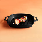 Thumbnail image #2 for G.E.T. Illogical - EGS MGP13-B 13-Inch Black Melamine Skillet with Double-Sided Handle, Faux Cast-Iron Finish Case of 3