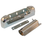 Thumbnail image #1 for AllPoints Foodservice Parts & Supplies Kason 263381 Spring-Assisted Hinge, 1" Adjustable Offset, Chrome-Plated, With Hinge Cover