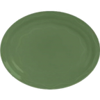 Thumbnail image #1 for Libbey Cantina 903035001 Porcelain Oval Platter, 13-5/8" x 10-1/2", Rimmed, Sage